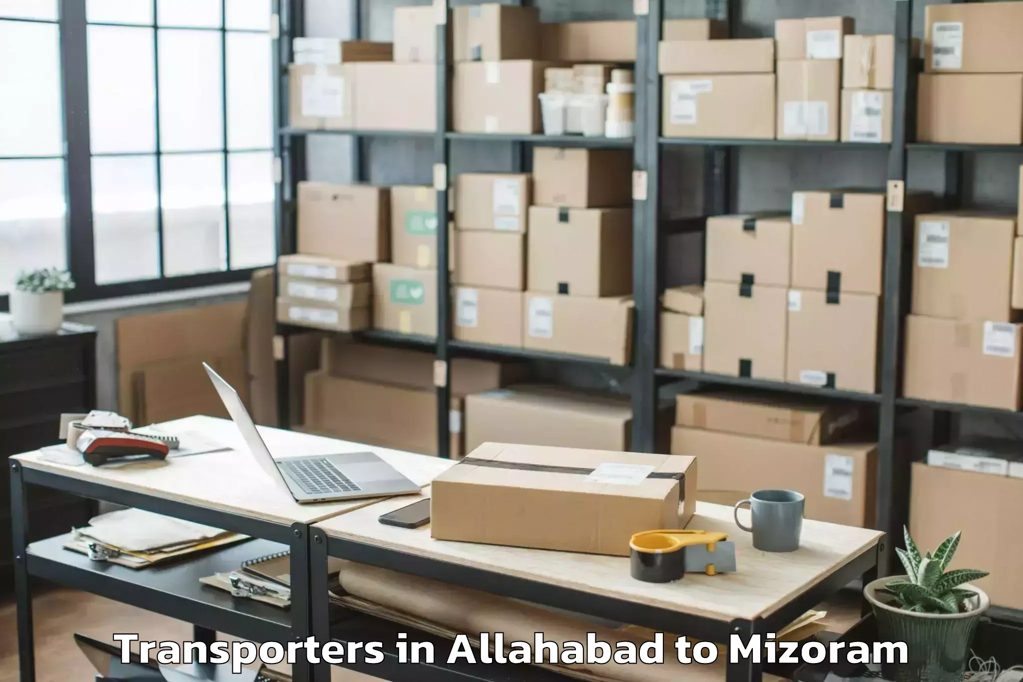 Book Allahabad to Lunglei Transporters Online